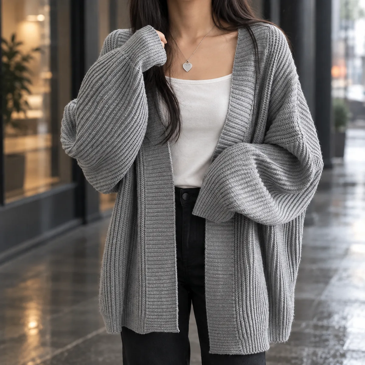 Megan Ribbed Cardigan