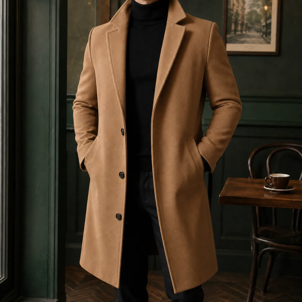 Thaddeus Tailored Overcoat — Brown
