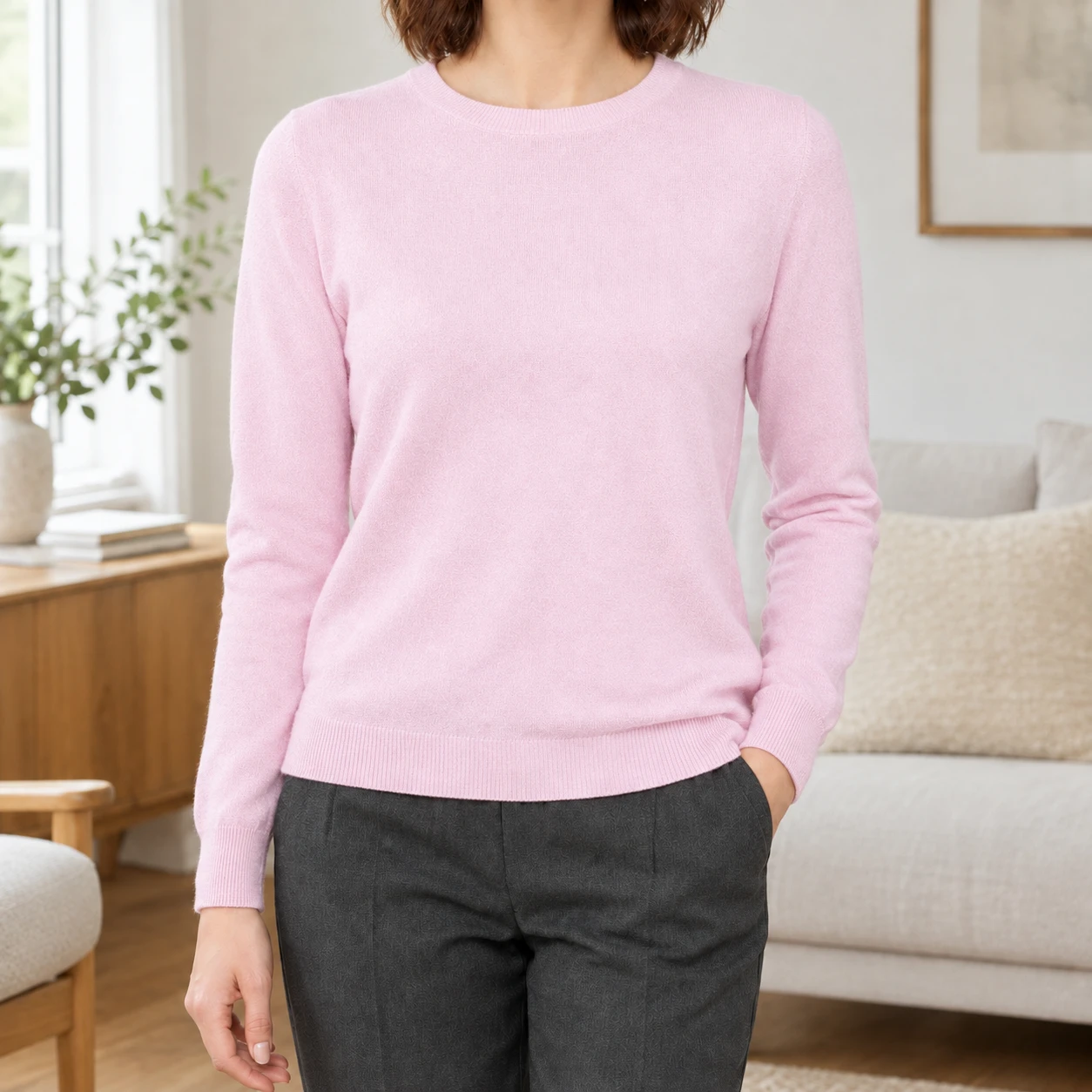 Giulia Crewneck Sweater — Pink
