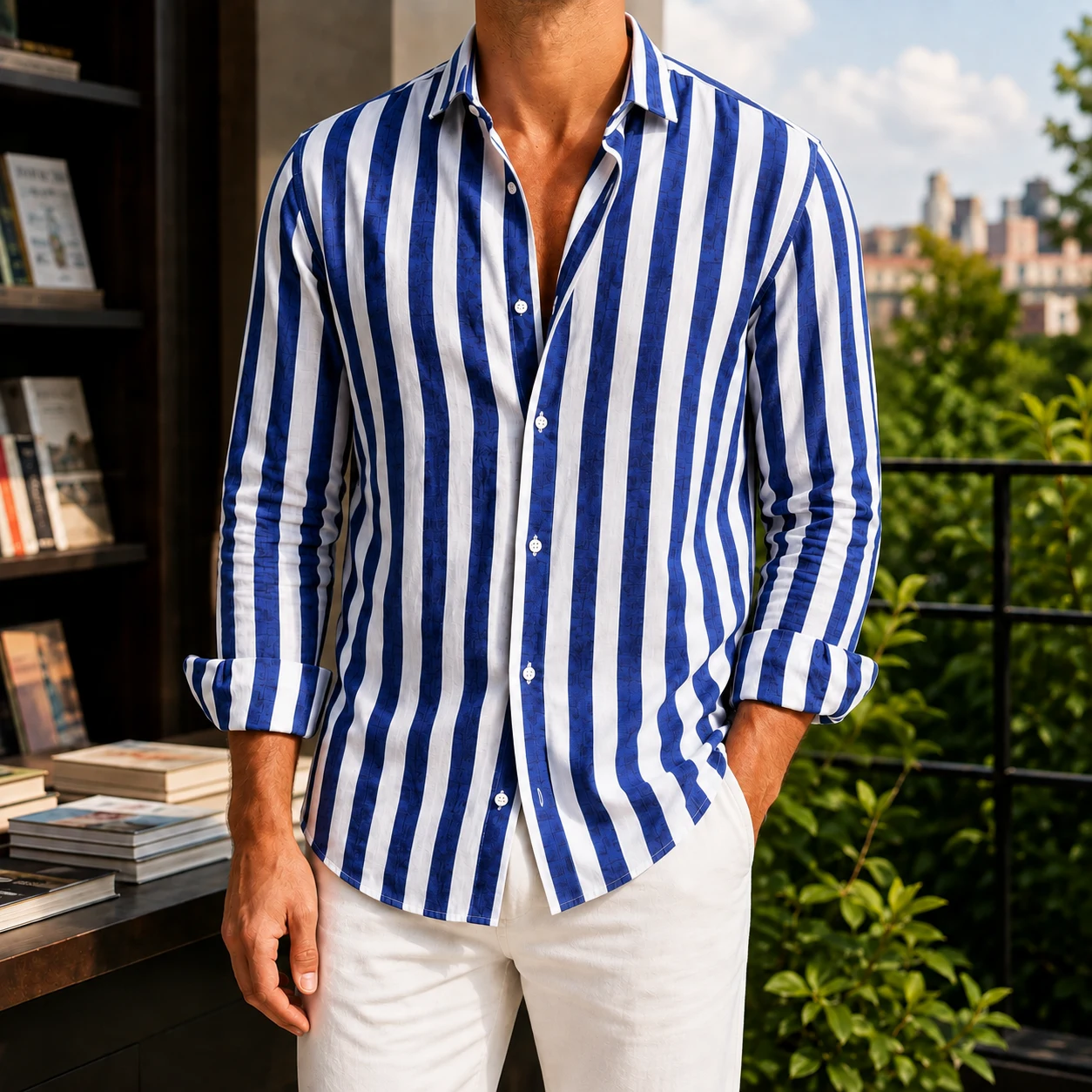Ambrose Broad-Stripe Shirt — photograph 1