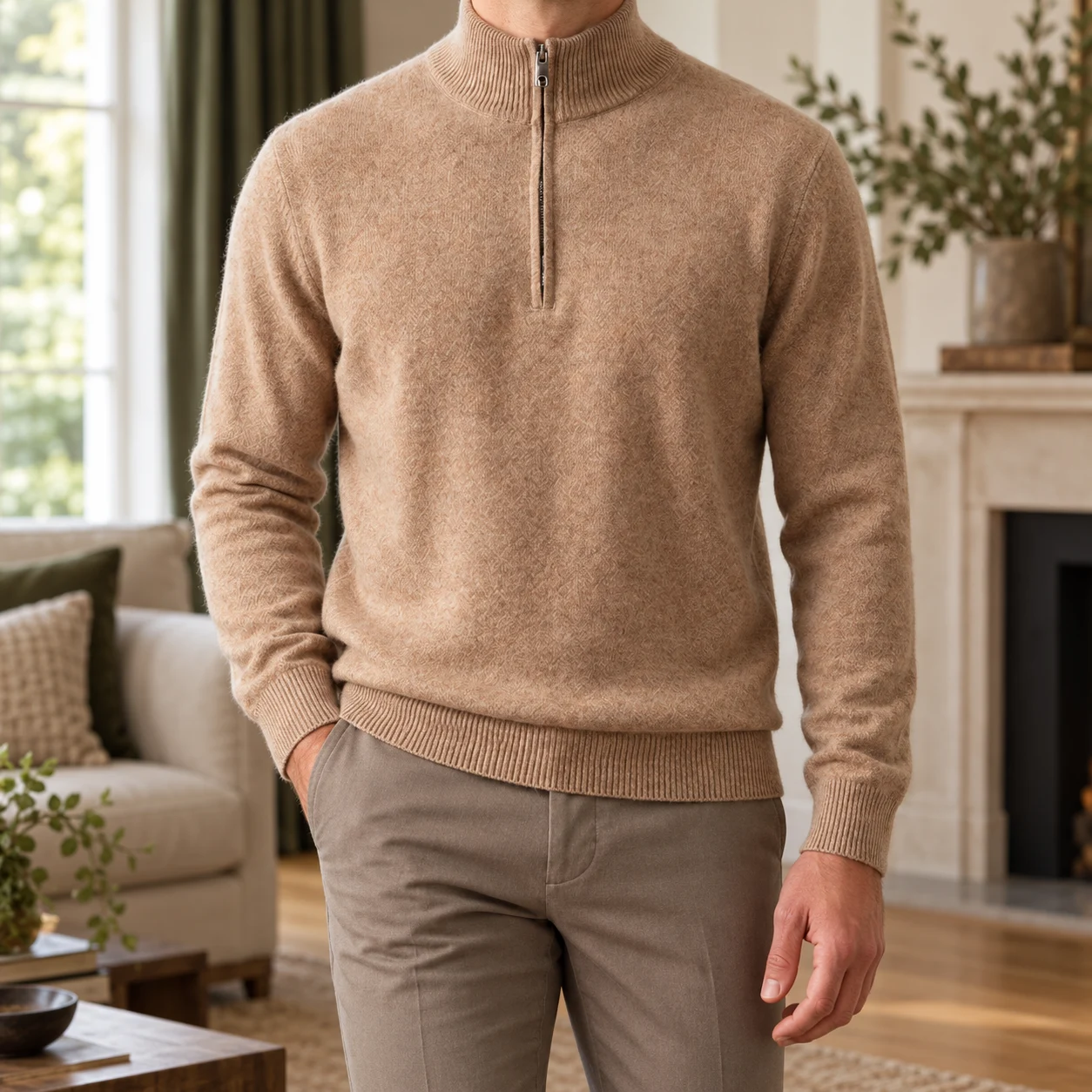 Benedict Stand-Neck Quarter-Zip