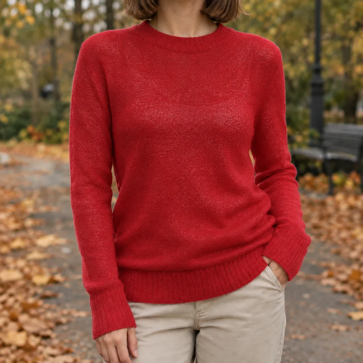 Adrienne-Sage Sheer Knit Sweater — source gallery photograph 3