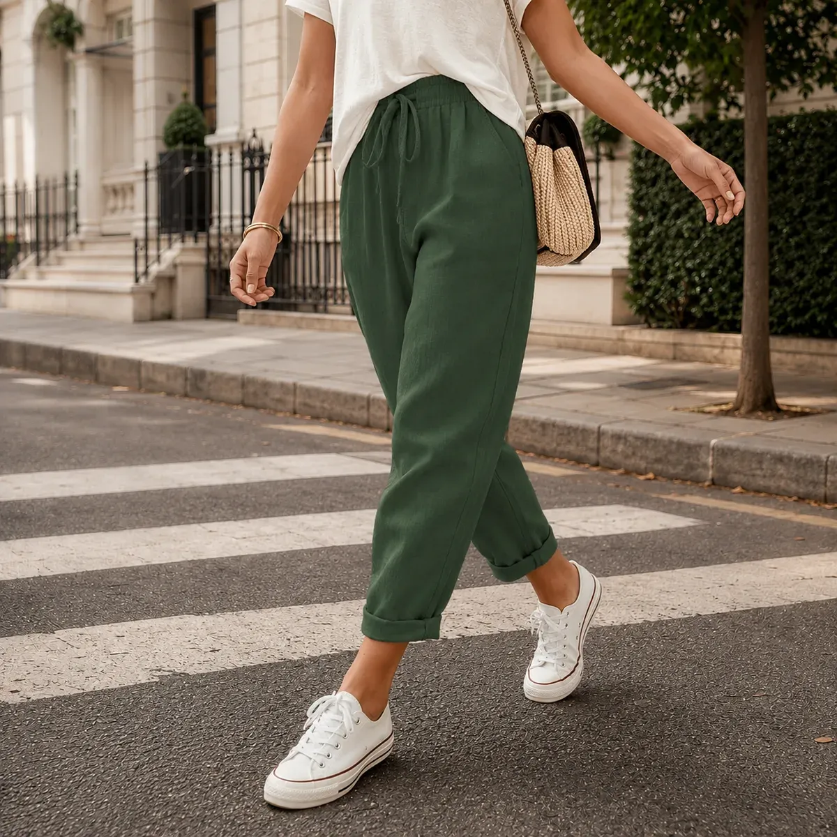 Dahlia-Mae Relaxed Pants in Green