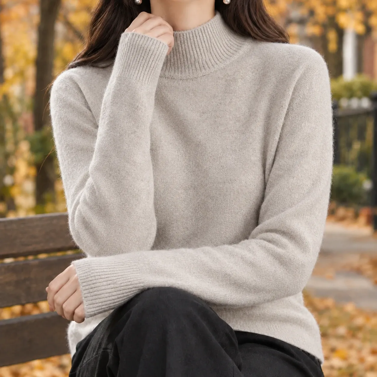 Ludovica-Belle Mock Neck Sweater — source gallery photograph 6