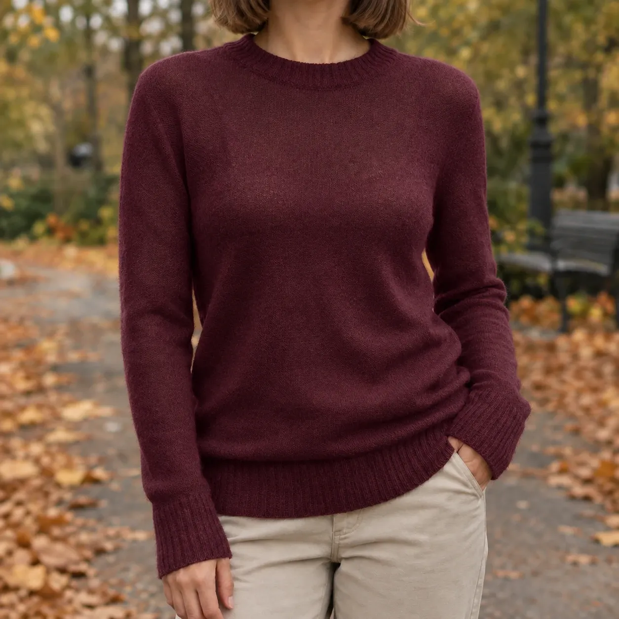 Adrienne-Sage Sheer Knit Sweater — source gallery photograph 4