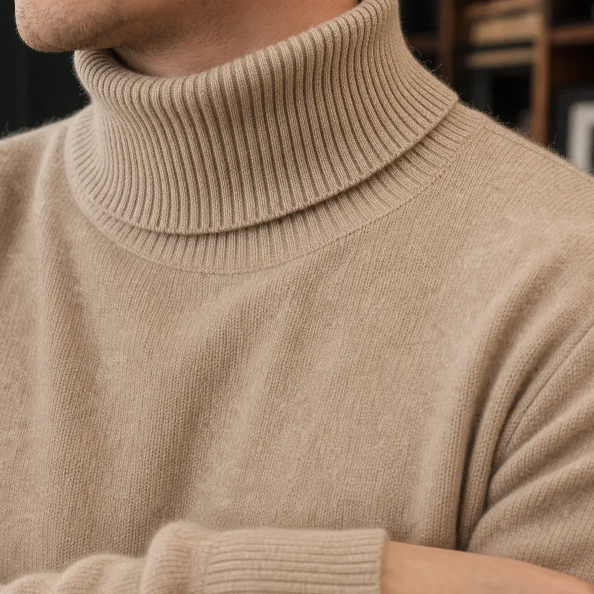 Lambert High Collar Sweater — detail