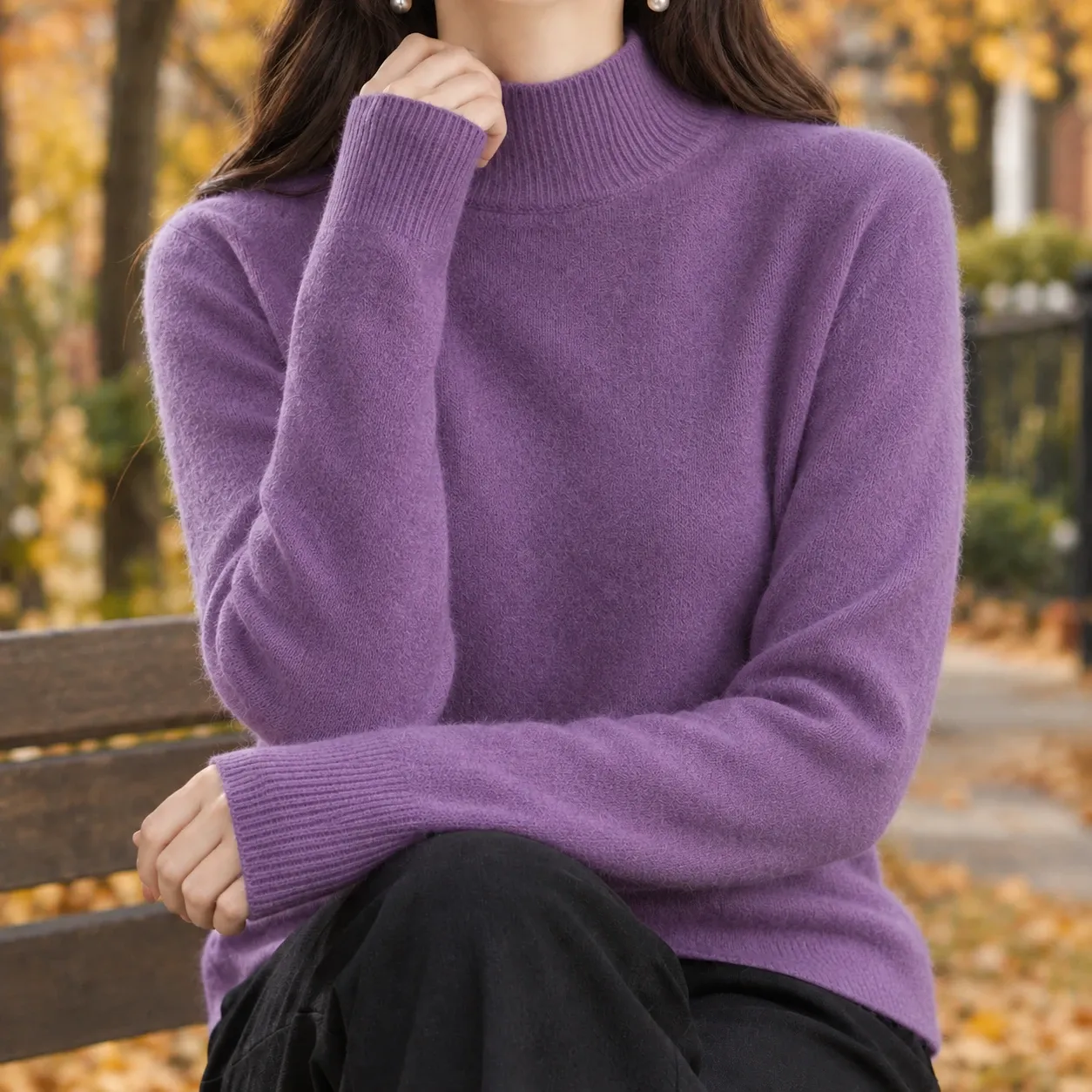Ludovica-Belle Mock Neck Sweater — source gallery photograph 3